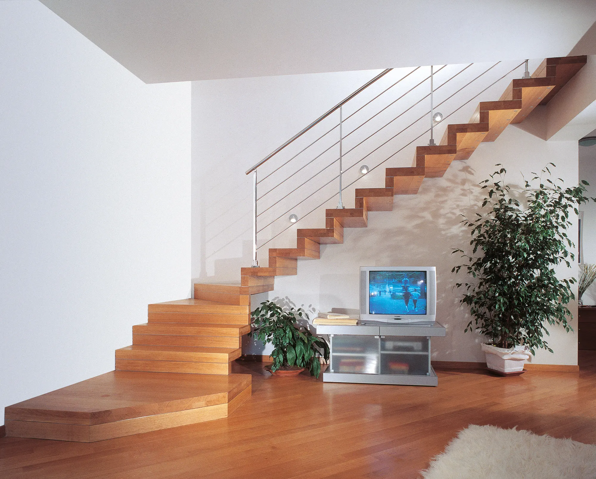 closed wooden staircase