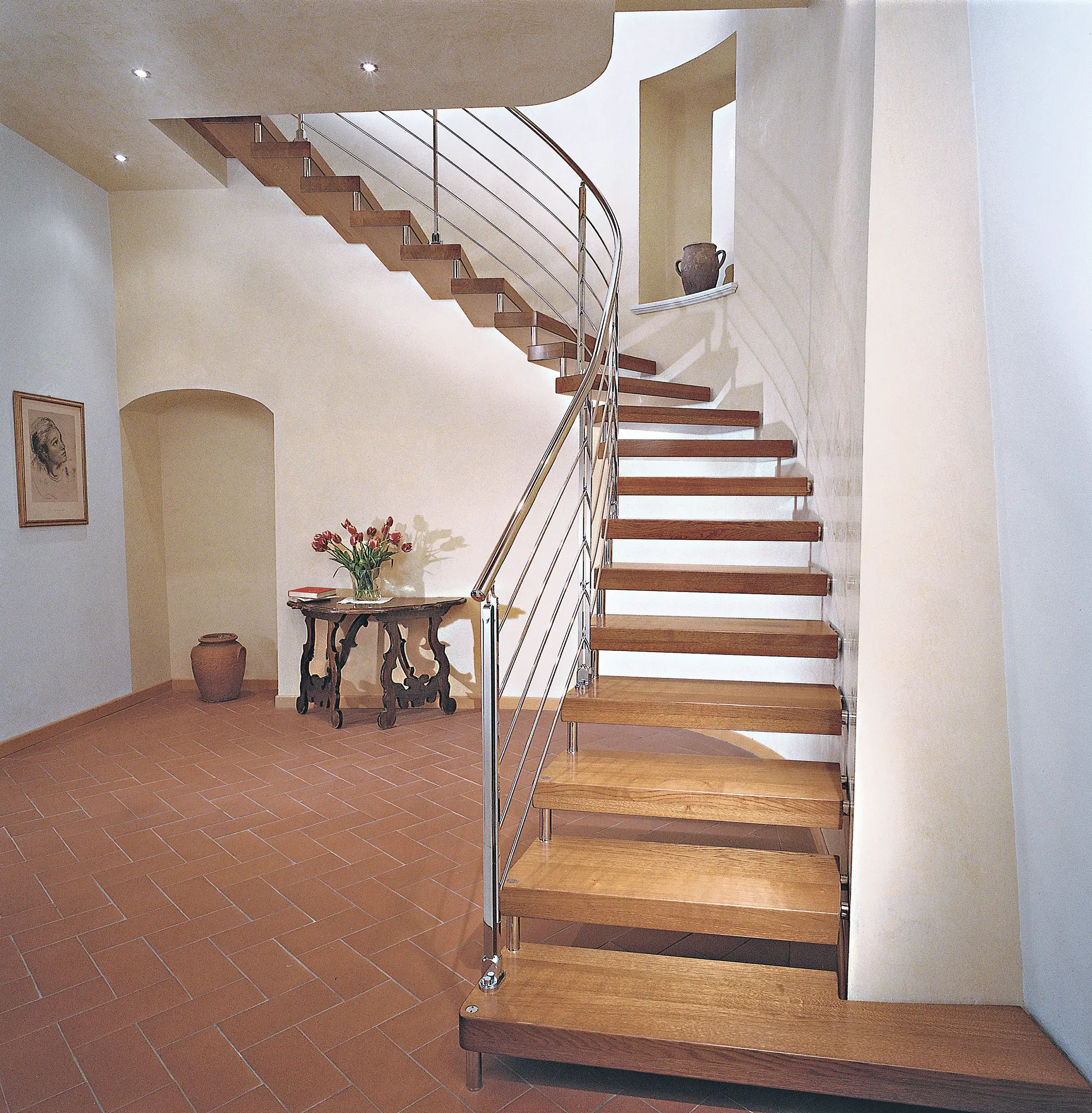 cantilever open wooden staircase marretti1