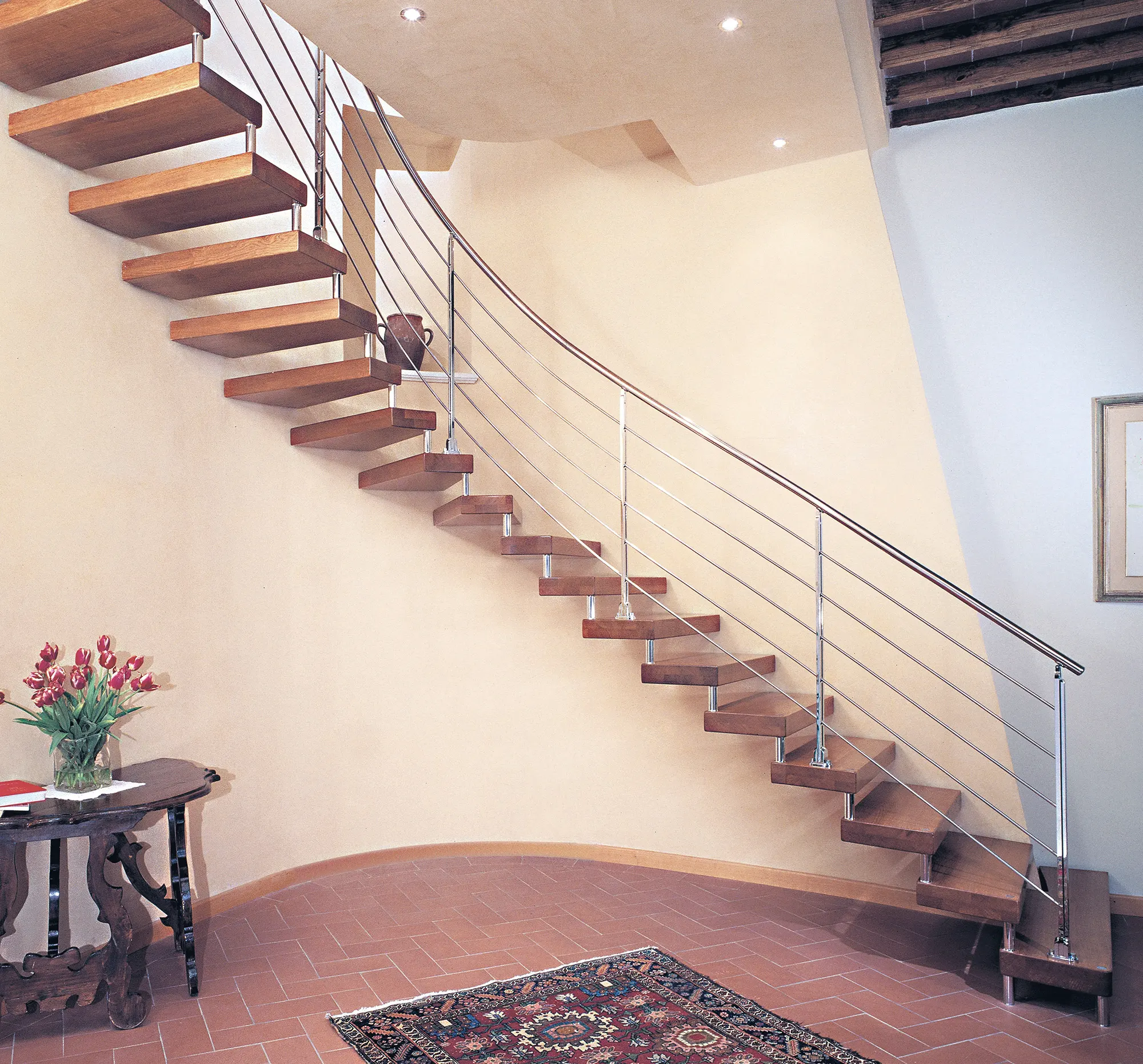 cantilever open wooden staircase marretti12