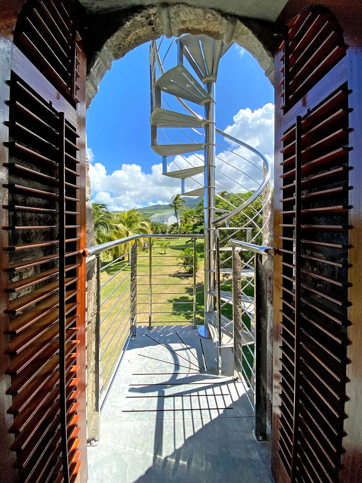 outdoor exterior spiral staircase marretti 1