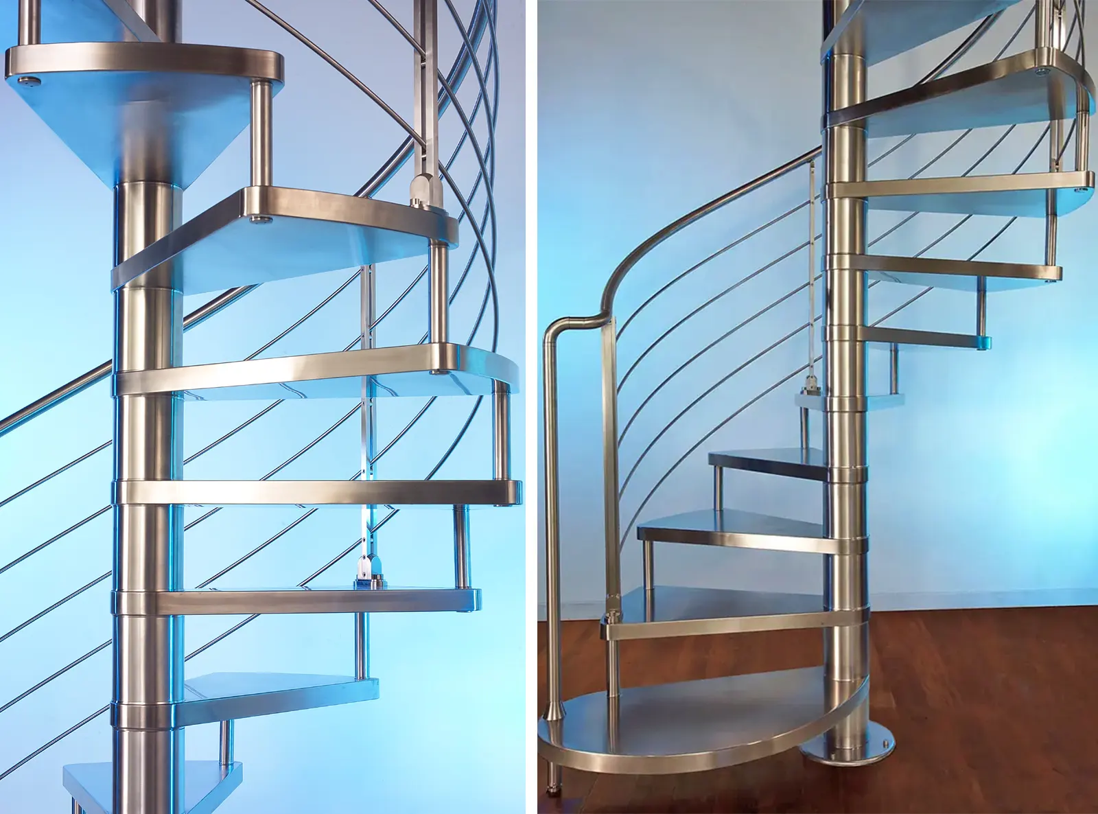 stainless steel spiral staircase marretti 1