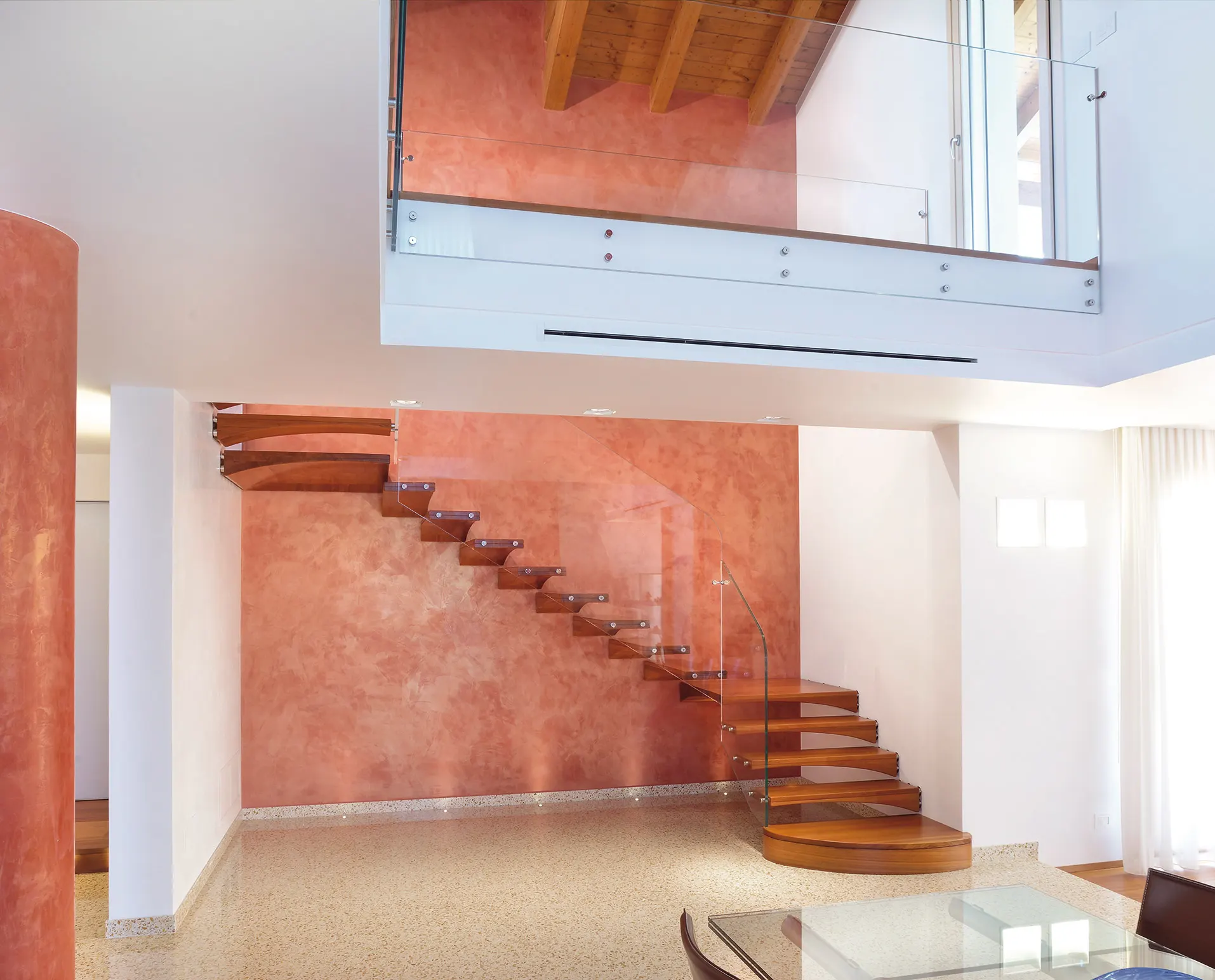 wing shaped wood stairs marretti wing shaped wood stairs marretti