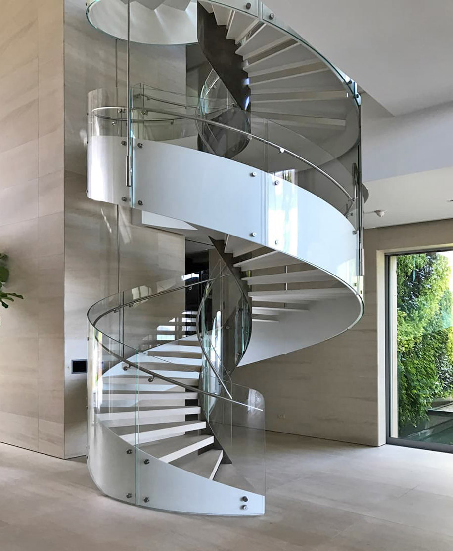 curved glass stairs marretti