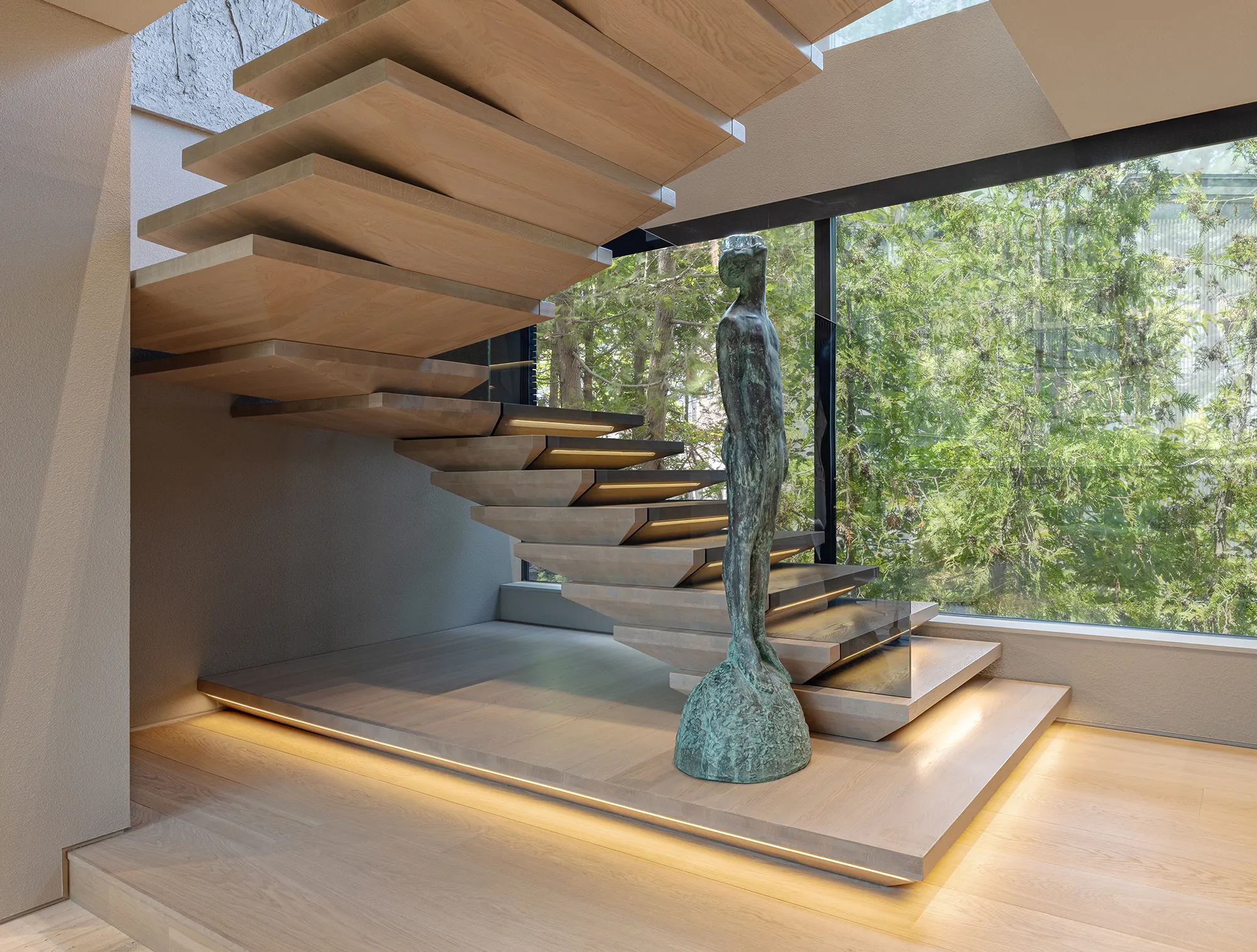 staircase sculptural wooden marretti